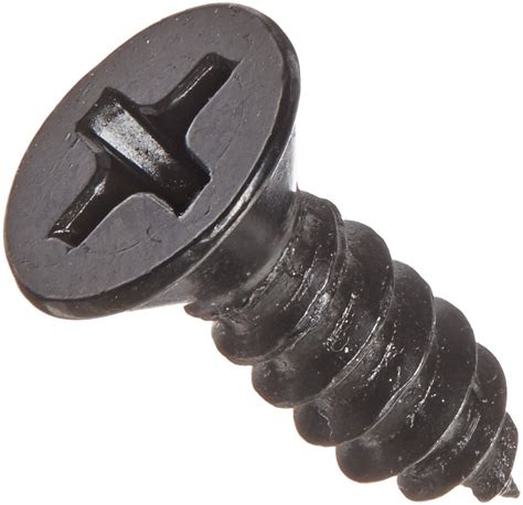 12 flat head sheet metal screw black oxide|black oxide head screws.